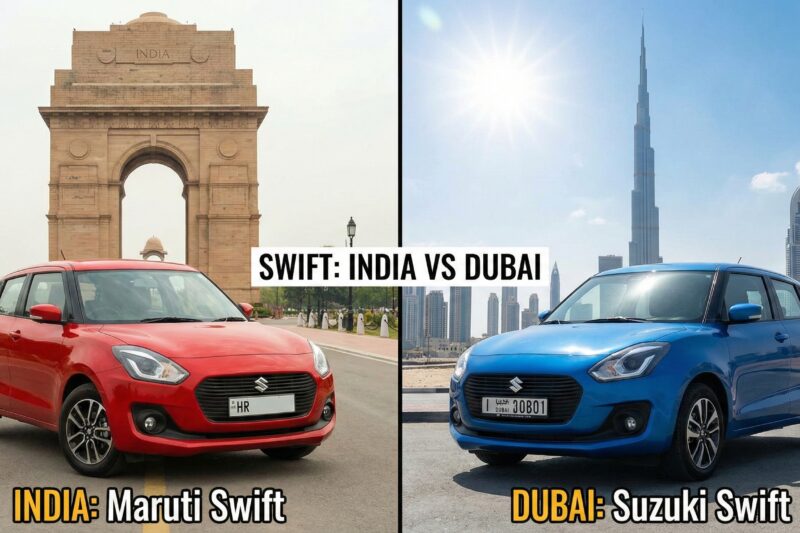 Maruti Swift India vs Dubai Comparison: इंजन, फीचर्स और सेफ्टी में कितना फर्क है?