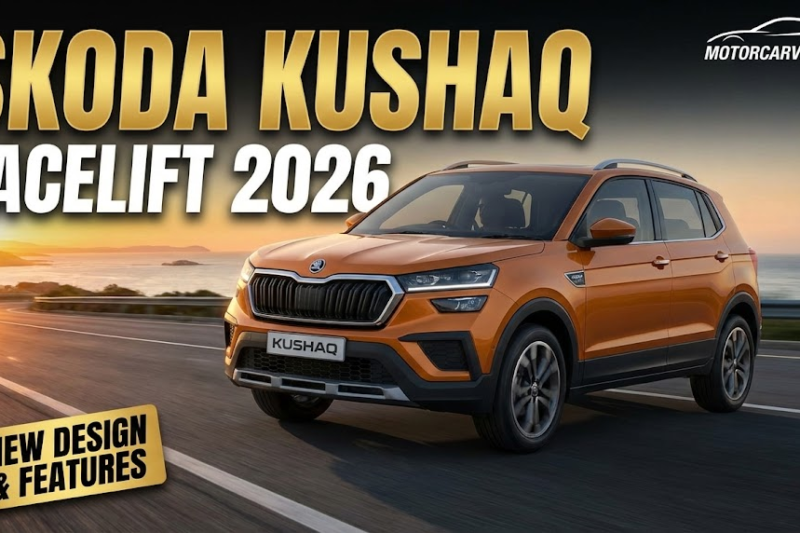 Skoda Kushaq Facelift 2026 Launch Date: ADAS, Panoramic Sunroof & New Features
