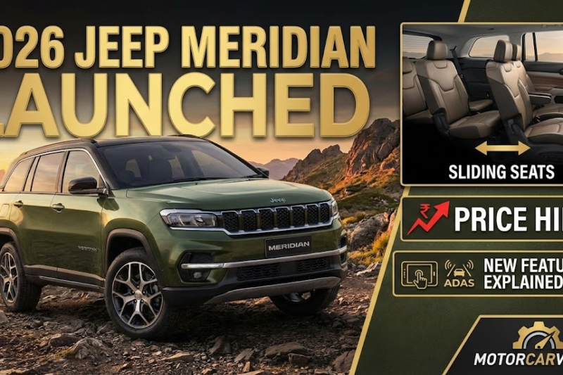 2026 Jeep Meridian Launched: Sliding Seats, Price Hike & New Features Explained
