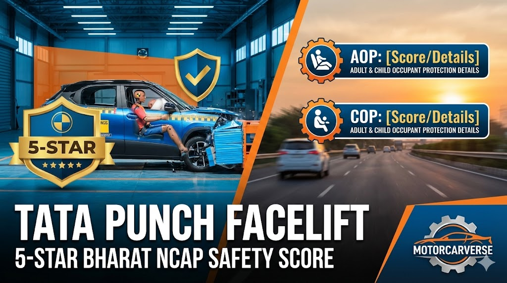 Tata Punch Facelift Bharat NCAP Rating: 5-Star Safety Score, AOP & COP Details