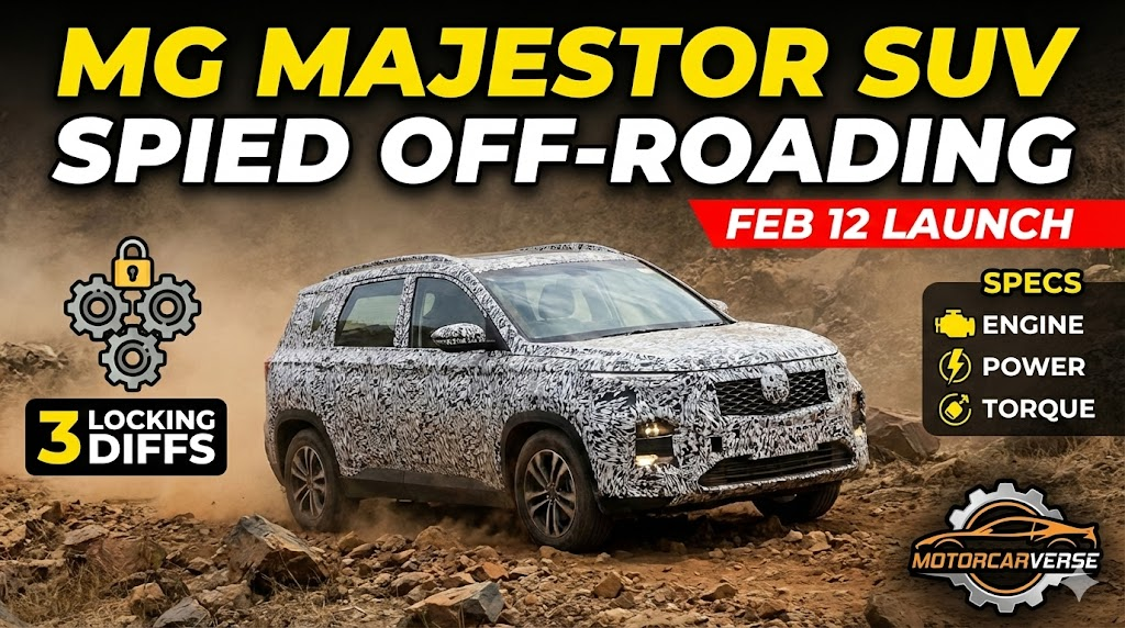 MG Majestor SUV Spied Off-Roading Ahead of Feb 12 Launch: 3 Locking Diffs & Specs