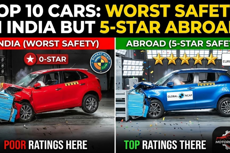 Top 10 Cars with Worst Safety Rating In India But 5 Star Abroad