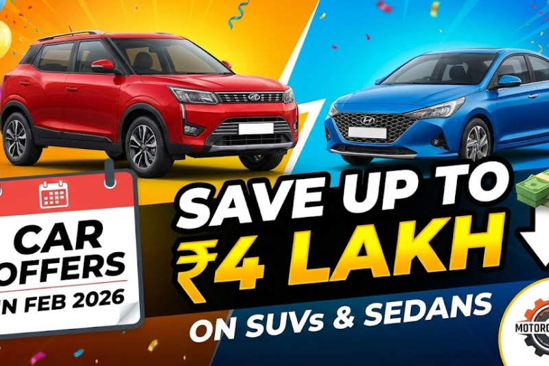 Car Offers On Cars In Feb 2026: Save Up to ₹4 Lakh on SUVs & Sedans