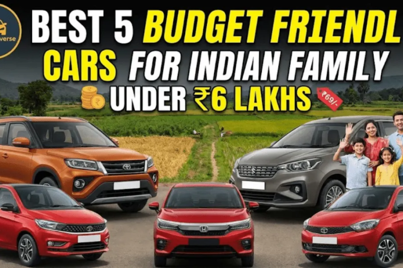 Best 5 Budget Friendly Cars For Indian Family under 6 lakhs