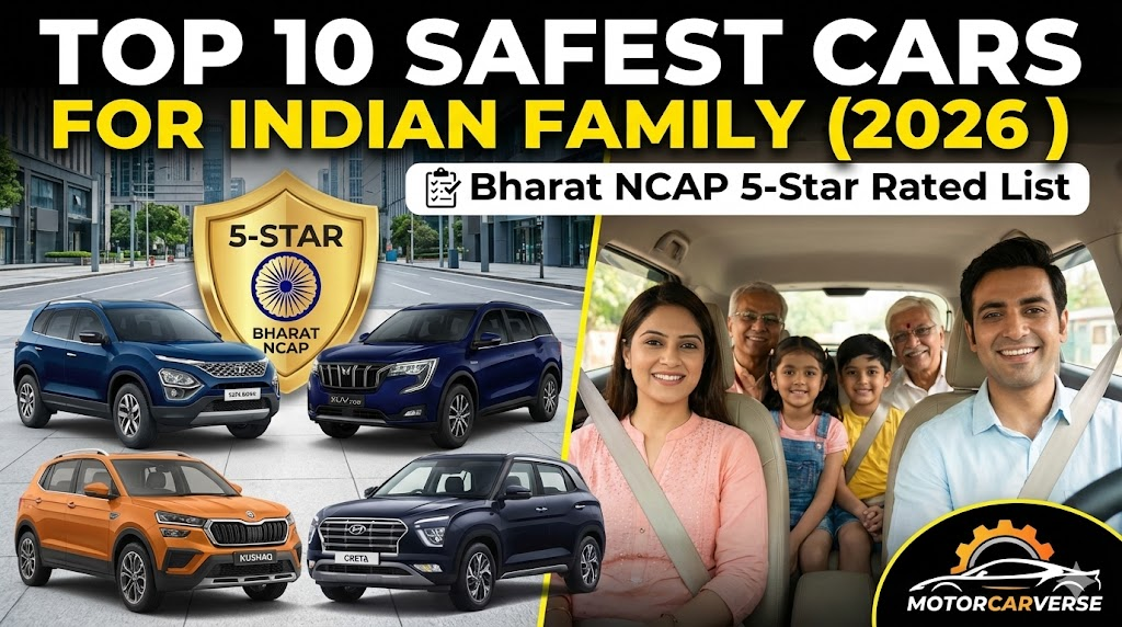 Top 10 Safest Cars For Indian Family (2026): Bharat NCAP 5-Star Rated List