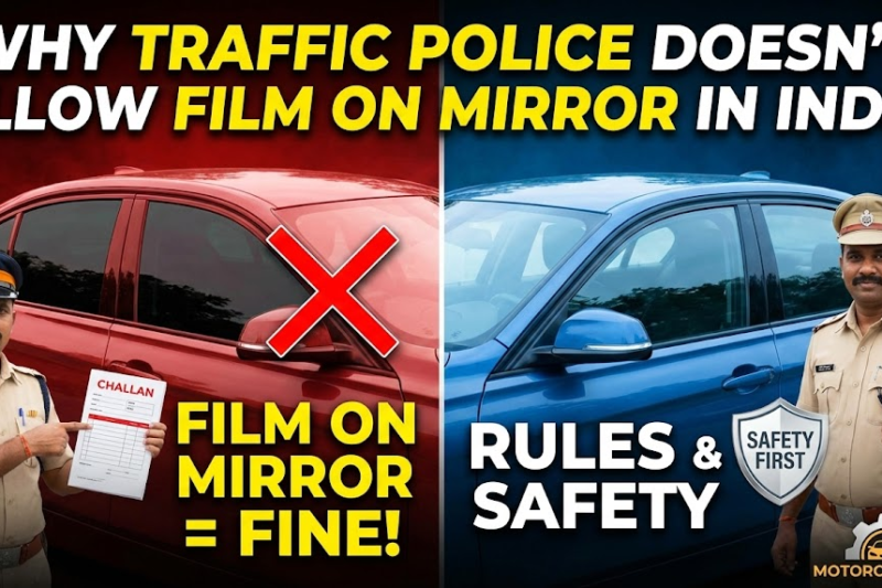 Why Traffic Police Doesn’t Allow Film On Mirror In Cars In India: Rules, Fines & Safety